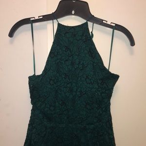 Forest green cocktail dress